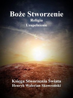 cover image of Boże Stworzenie Uzupełnienie